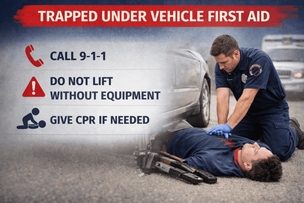Emergency rescue under vehicle guidelines