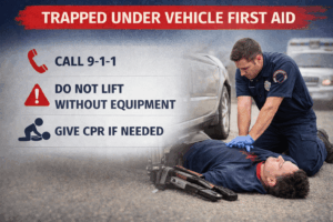 Emergency rescue under vehicle guidelines