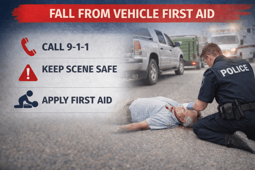 Fall from vehicle first aid guide