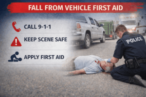 Fall from vehicle first aid guide