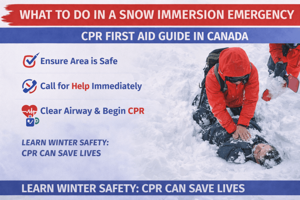 Snow immersion rescue CPR guide