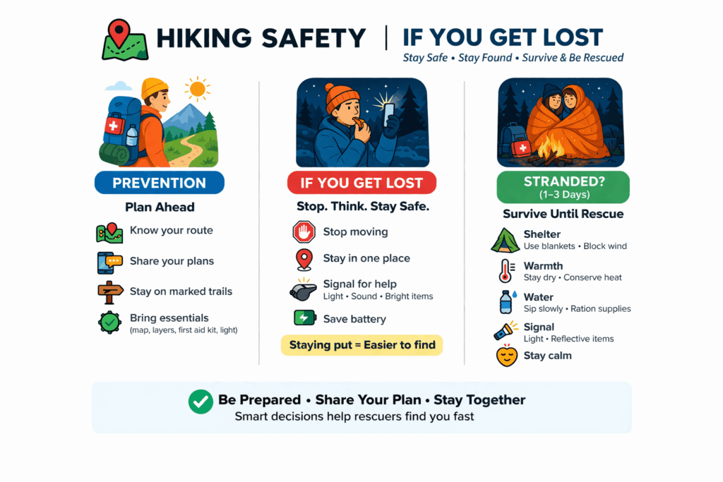 Hiking safety guide stay prepared, stay found
