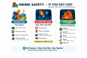 Hiking safety guide stay prepared, stay found