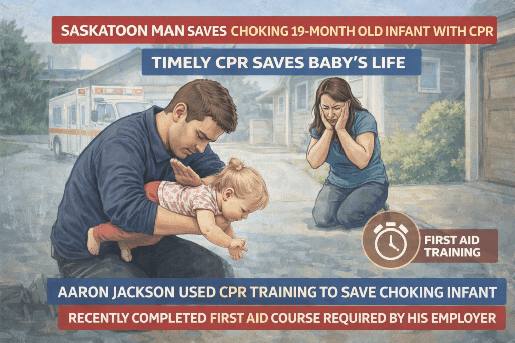 Man saves choking baby with CPR