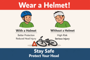 Bicycle safety: helmet vs no helmet