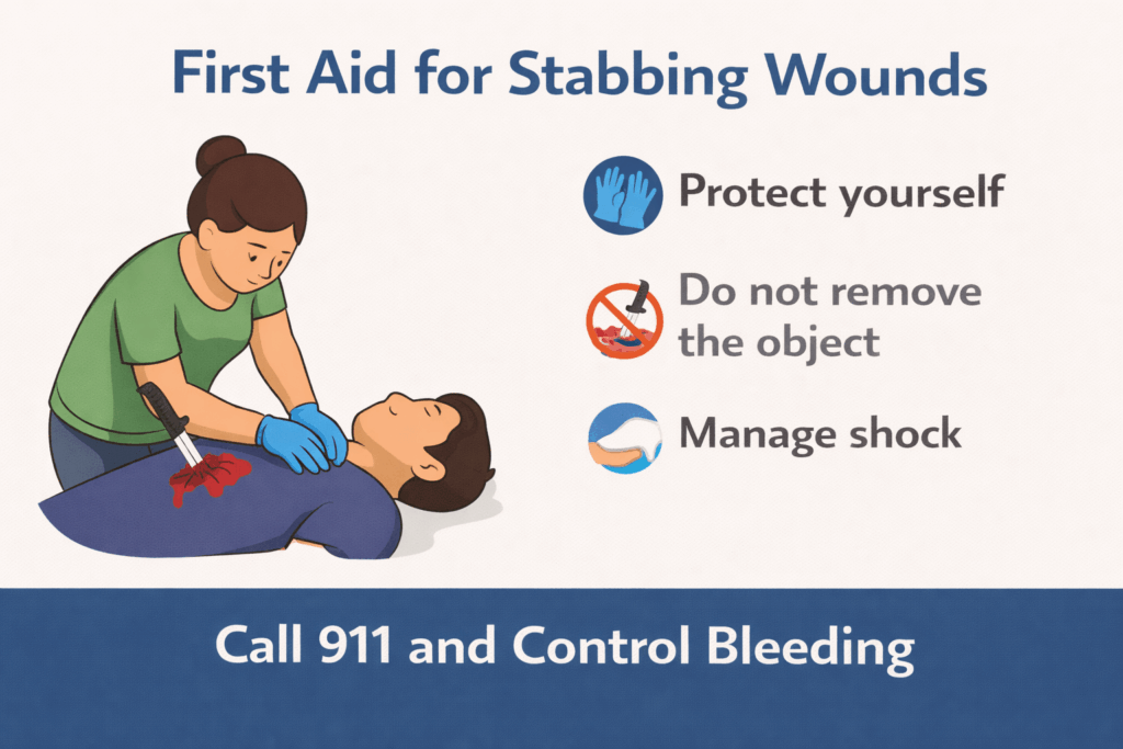 First aid for stabbing wounds guide
