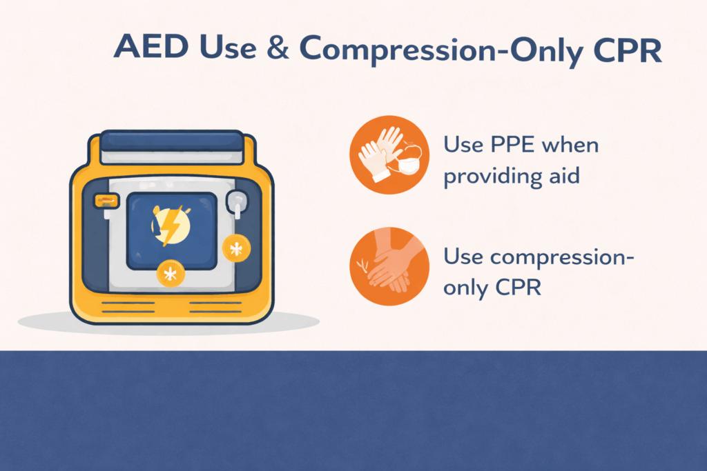 AED use and CPR overview
