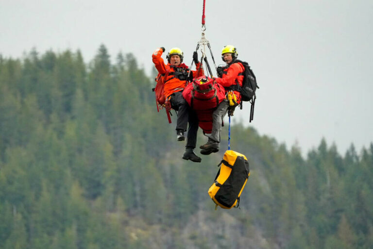CPR training during emergency rescue at Lynn Headwaters Regional Park