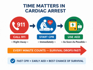 Cardiac arrest survival guide infographic