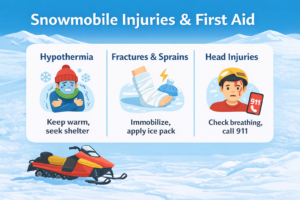 Snowmobile injuries and first aid guide