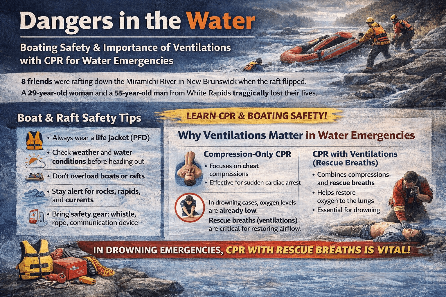 Boating Safety & Drowning CPR Guide Canada | Ventilations Matter