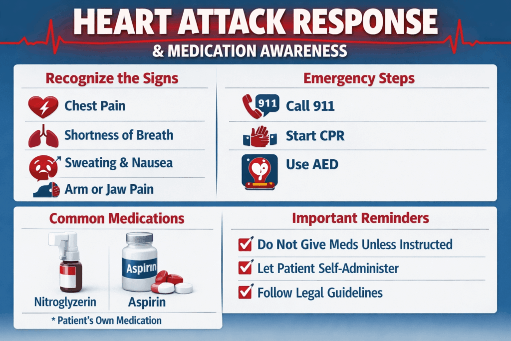 Heart attack response and medication guide
