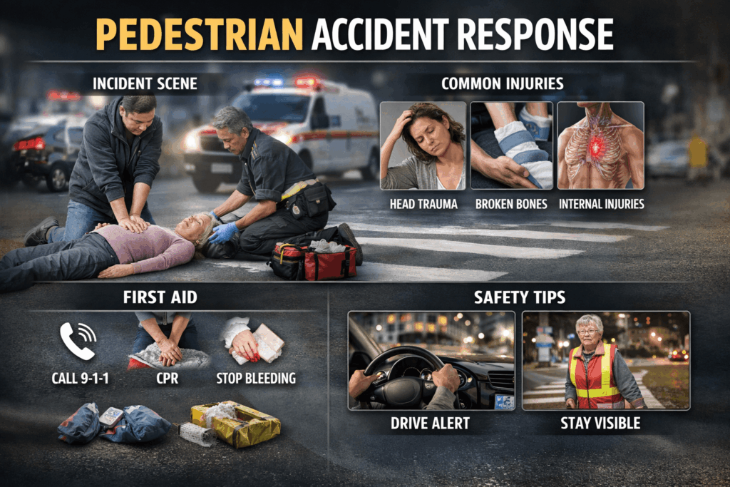 Pedestrian accident response guide