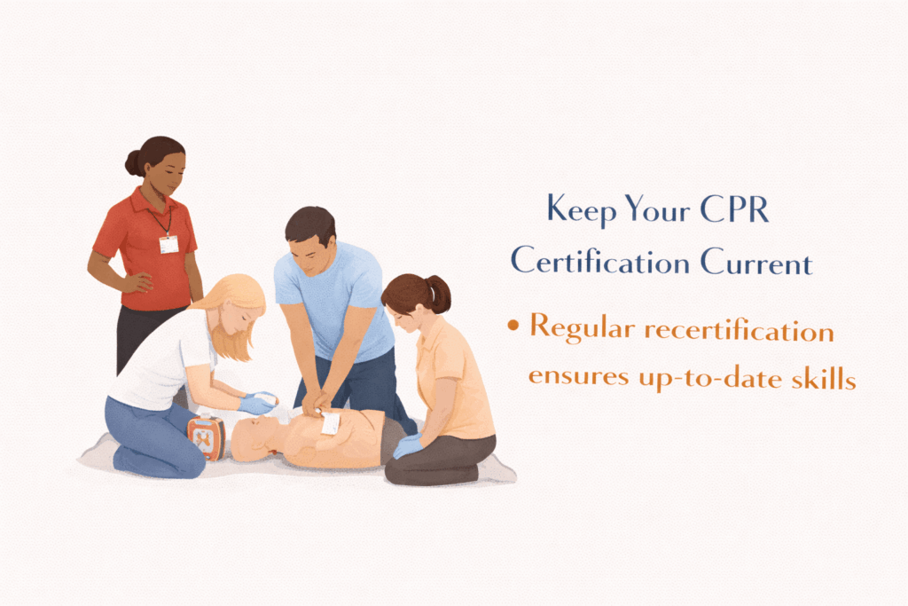 CPR recertification class in session