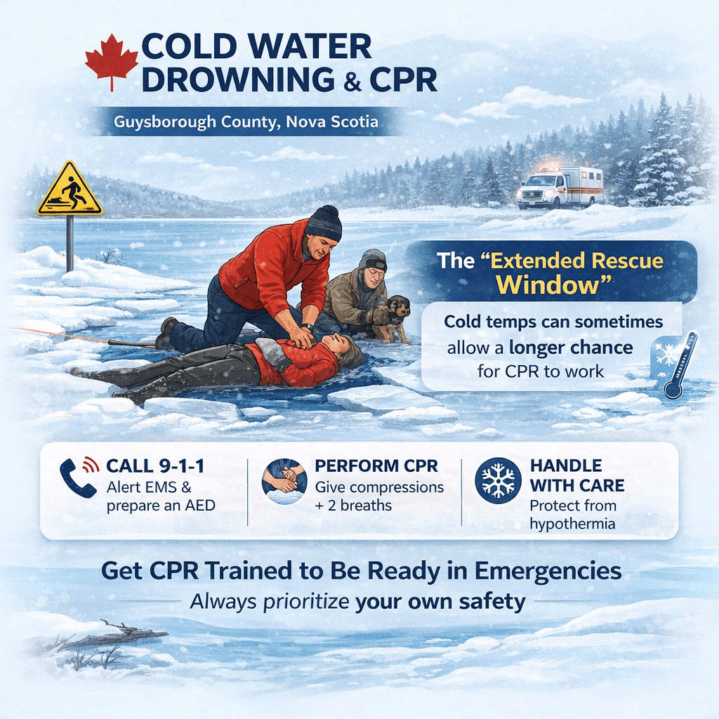 Cold water drowning rescue in Nova Scotia