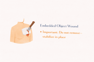 Embedded object wound care guide