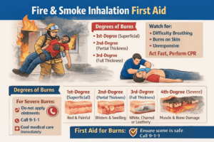 Fire and smoke inhalation first aid guide