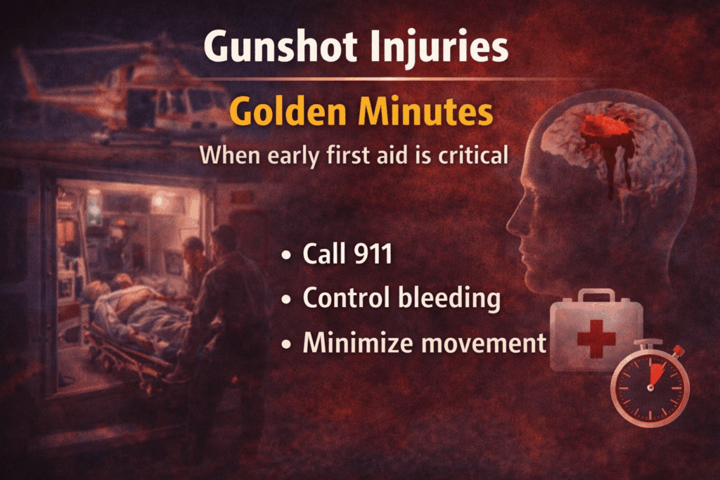 First aid for gunshot injuries guide
