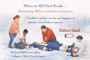 Hockey CPR emergency response infographic