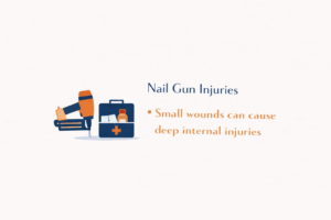 Nail gun safety and first aid