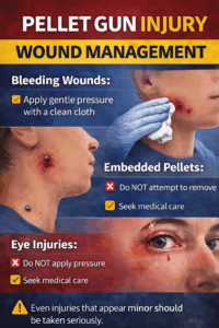 Pellet gun injury first aid guide