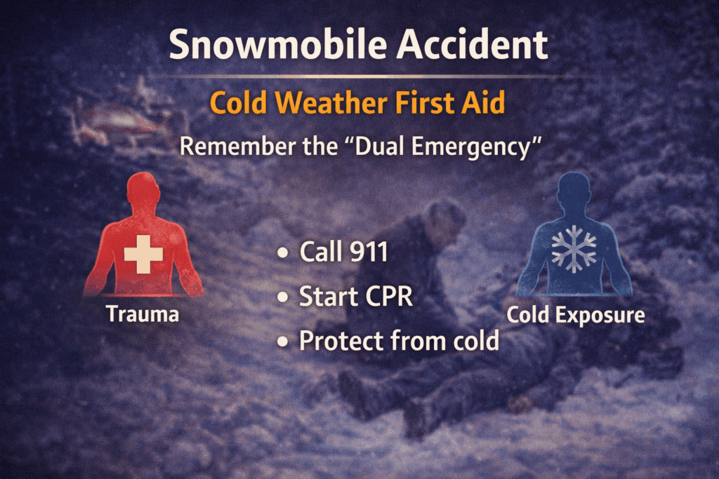 Snowmobile accident first aid guide