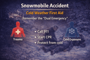 Snowmobile accident first aid guide