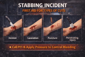 First aid guide for stab wounds