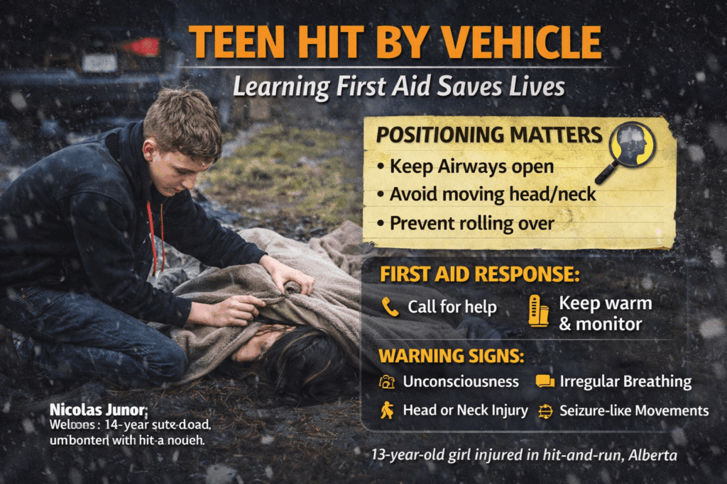 Teen aids injured girl after accident