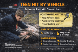 Teen aids injured girl after accident
