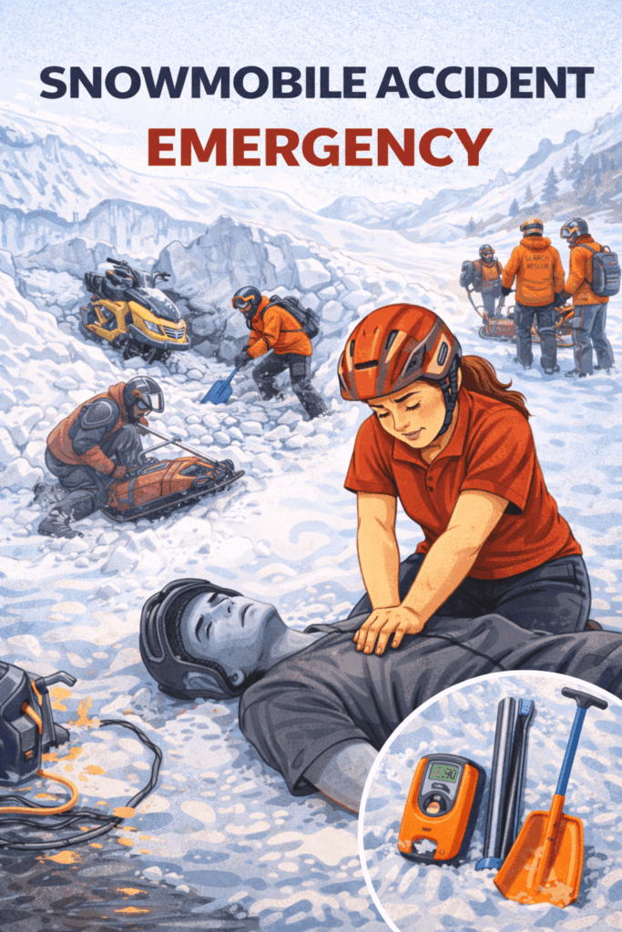Snowmobile accident rescue in backcountry (1)