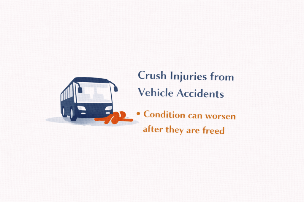 Crush injuries in vehicle accidents