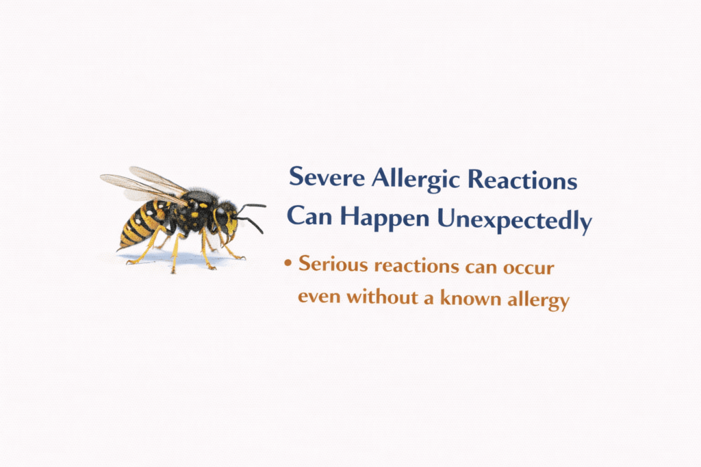 Wasp and allergic reaction awareness